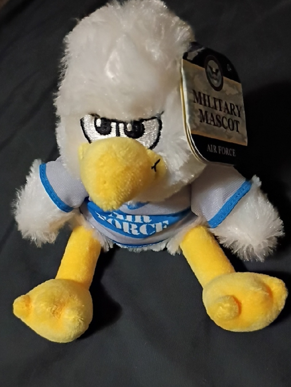 Air Force White & Yellow Plush Military Mascot Stuffed Eagle